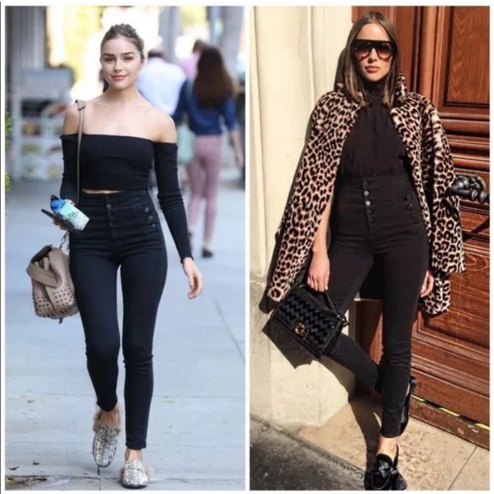 JBrand Natasha Sky High Rise Black Denim Jeans